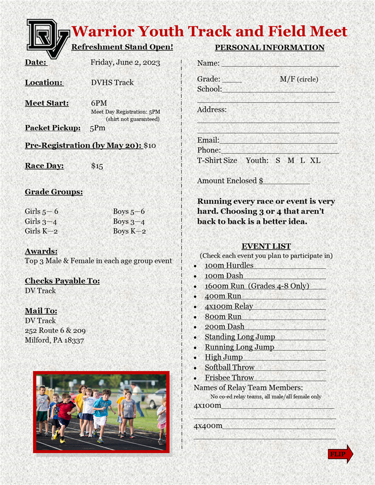 Youth track and field